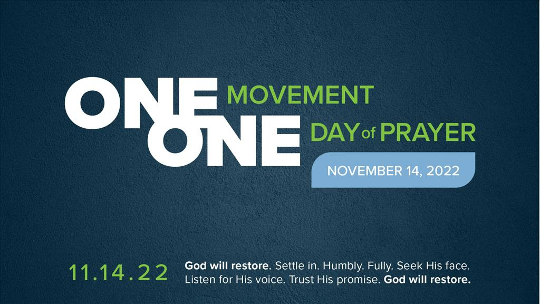 ONE Movement, ONE Day Of Prayer